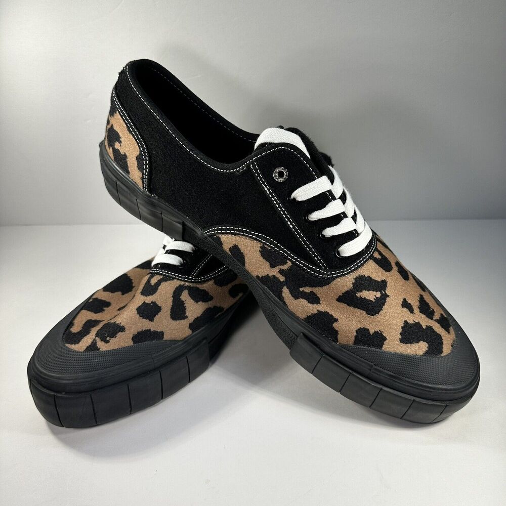 Men's Size 13 Bold Leopard Print Shoes UK Streetwear Eco-Friendly Sustainable